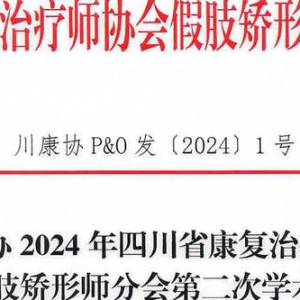 关于举办2024年四川省康复治疗师协会假肢矫形师分会第二次学术会暨假肢矫形师讲课大赛的通知 ...